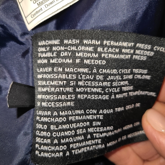 GUESS LOS ANGELES DOWN PUFFER JACKET NAVY BLUE - Picture 10 of 11